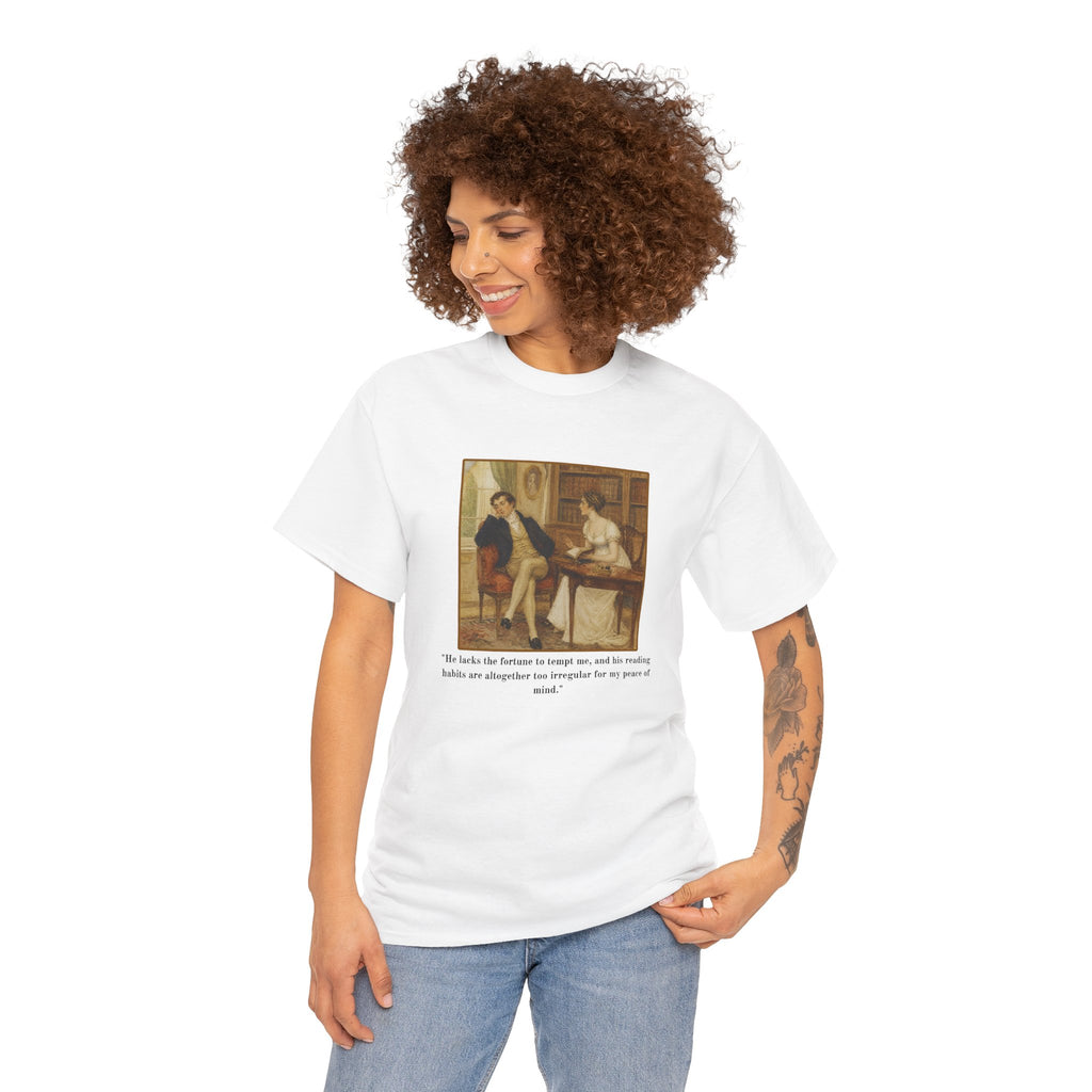 Vintage Regency Painting Tshirt with Witty Literary Quote