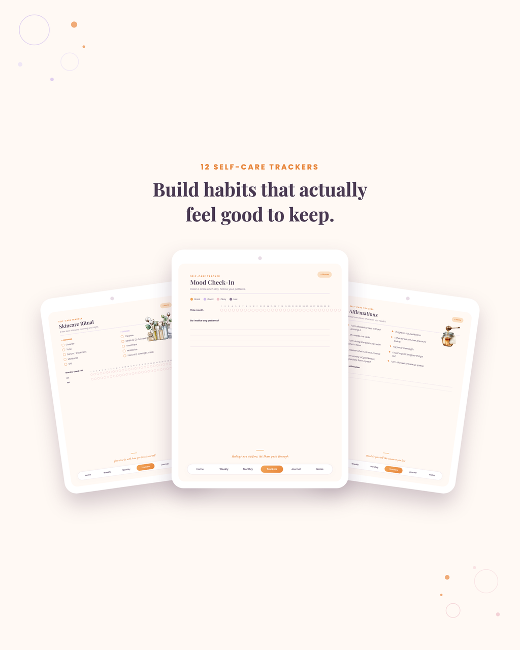 BREATHE & BLOOM Self-Care Digital Planner