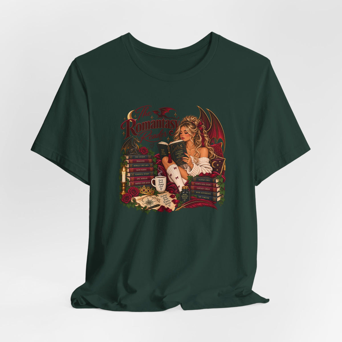 The Romantasy Reader Tee | Romance, Fantasy World Apparel