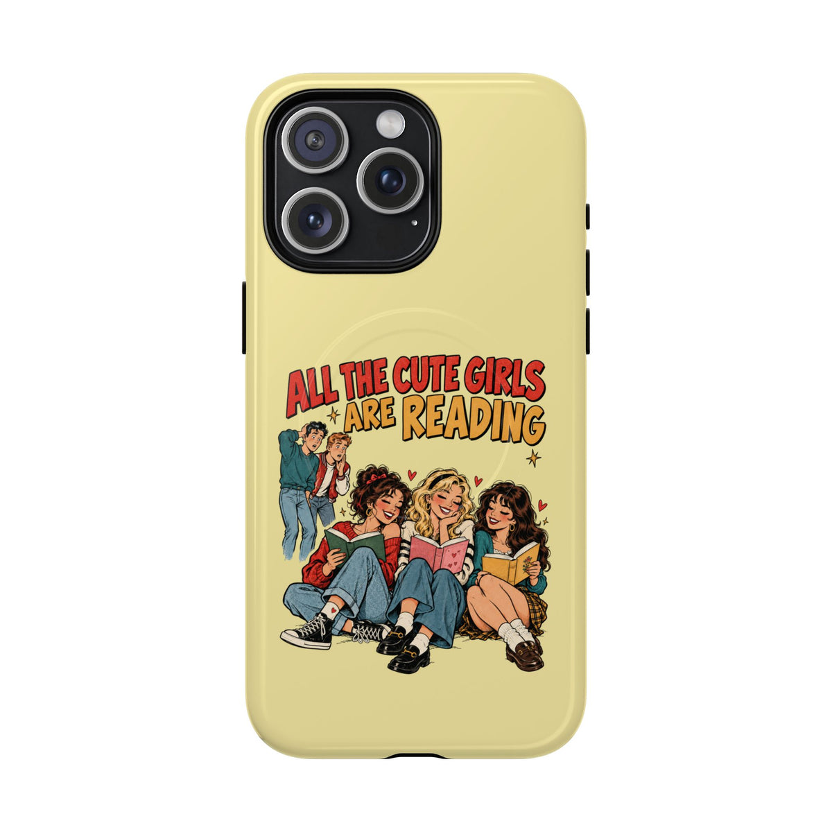All The Cute Girls Are Reading | Retro Comic, Bookish Phone Case