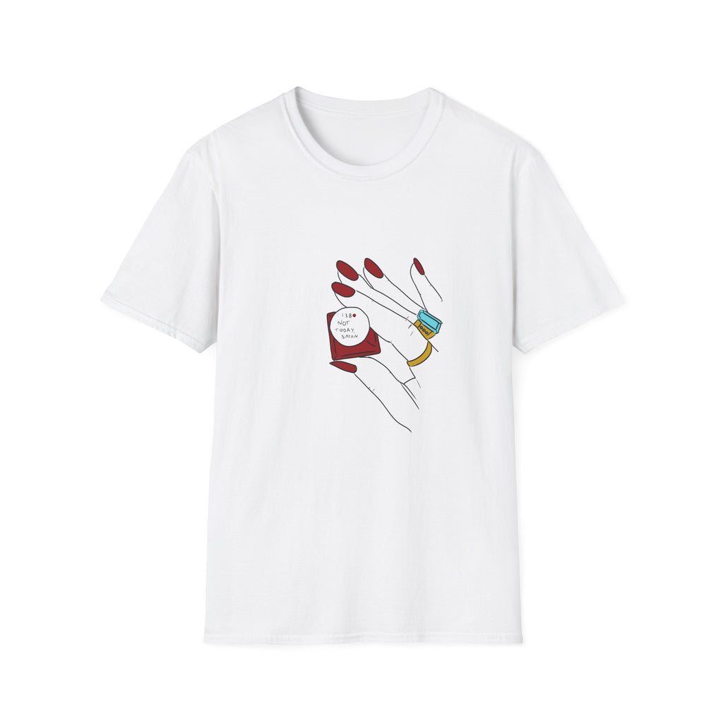 Not Today Satan T-Shirt, Funny Graphic Tee for Women, Sarcastic Shirt, Retro Humour Tee, Sassy Girl Gift, Minimalist Graphic Shirt