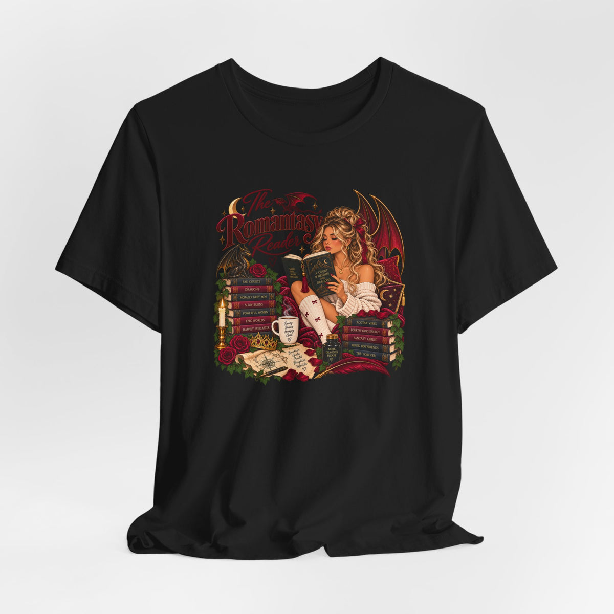 The Romantasy Reader Tee | Romance, Fantasy World Apparel