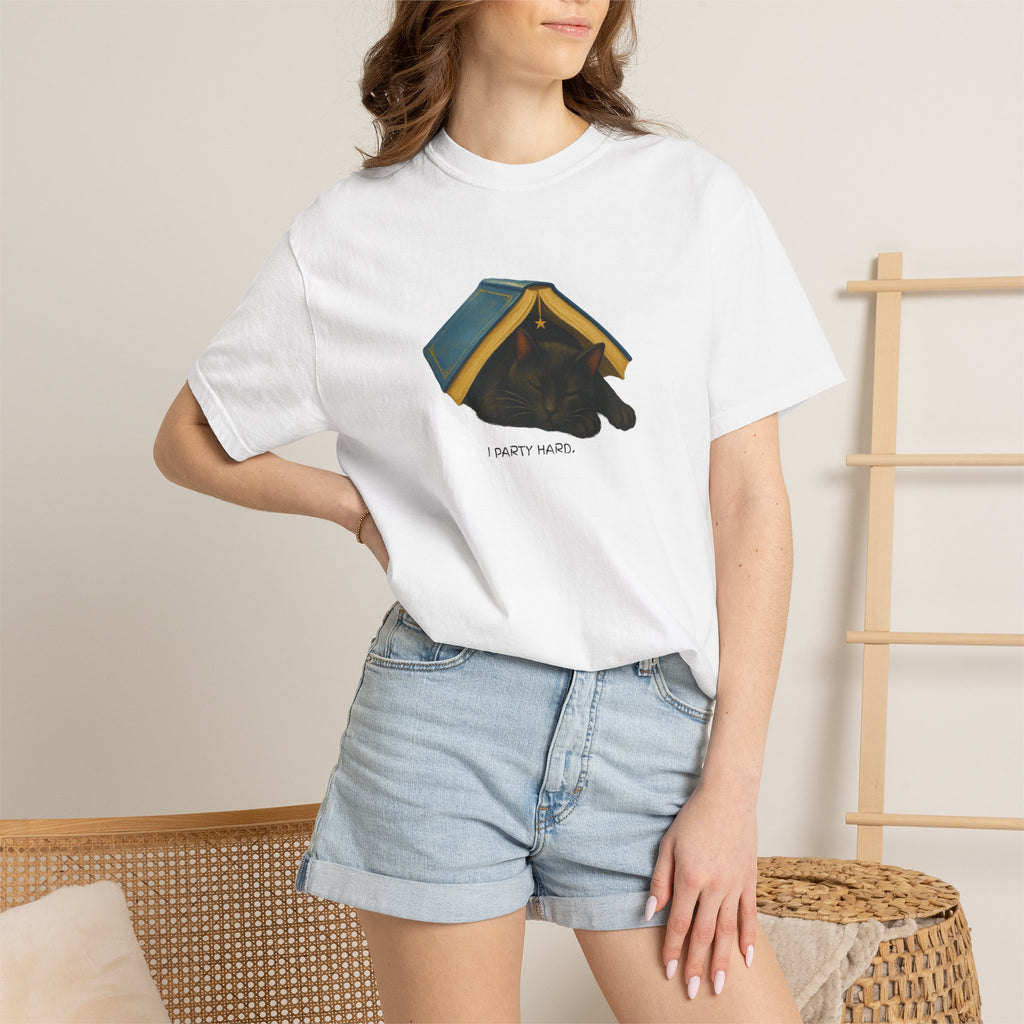 Funny Bookish Cat T-Shirt