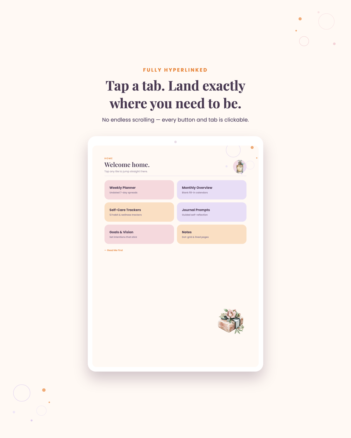 BREATHE & BLOOM Self-Care Digital Planner