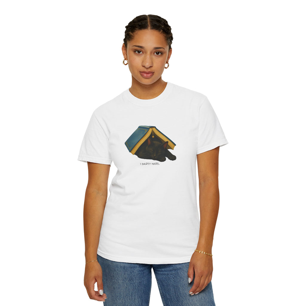 Funny Bookish Cat T-Shirt