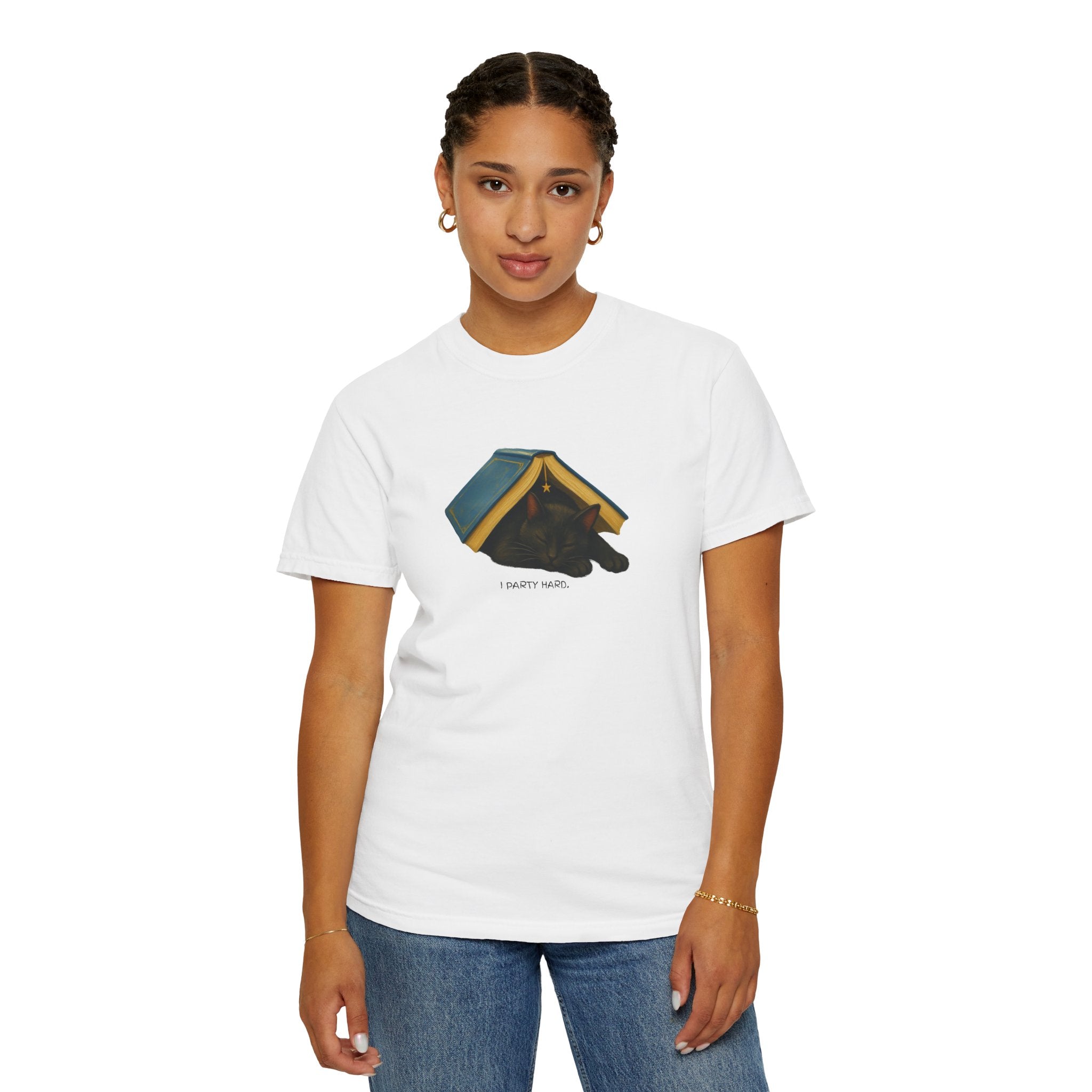 Funny Bookish Cat T-Shirt