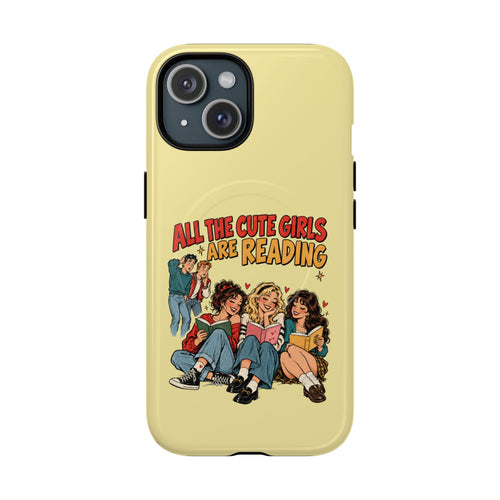 All The Cute Girls Are Reading | Retro Comic, Bookish Phone Case