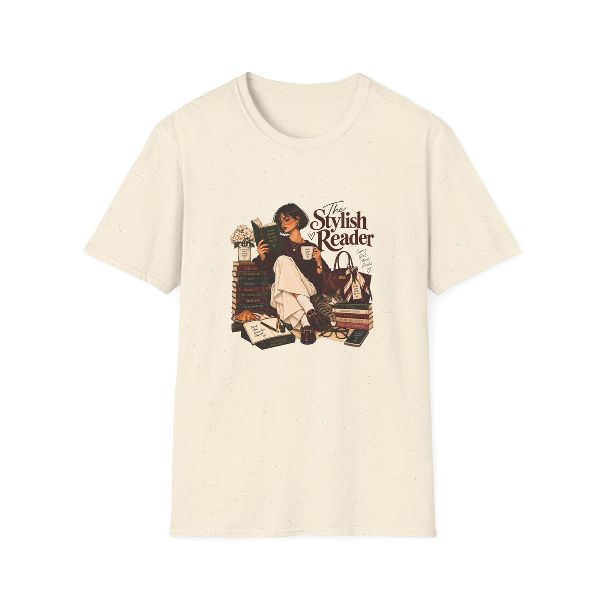The Stylish Reader Tee | Book Lover Graphic Tshirt