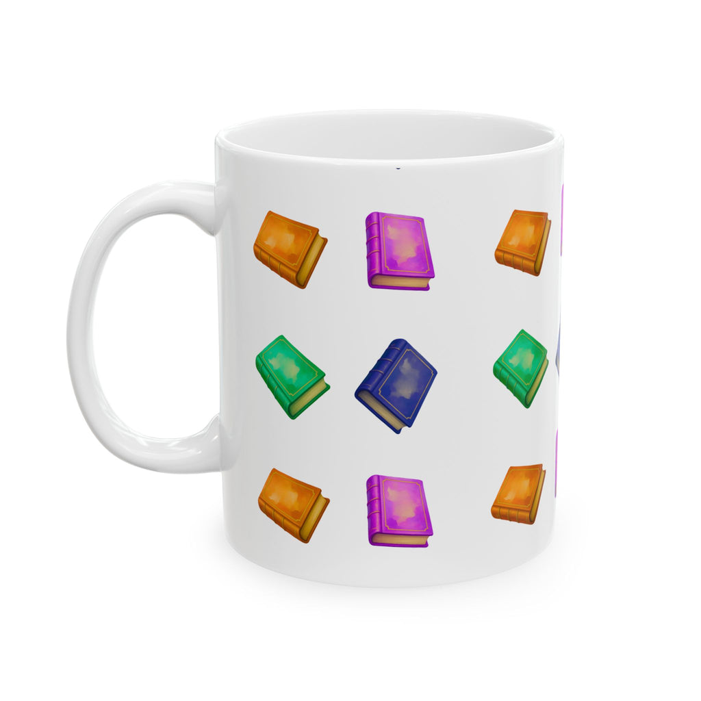 Colourful Book Pattern Mug | Books Ceramic Mug