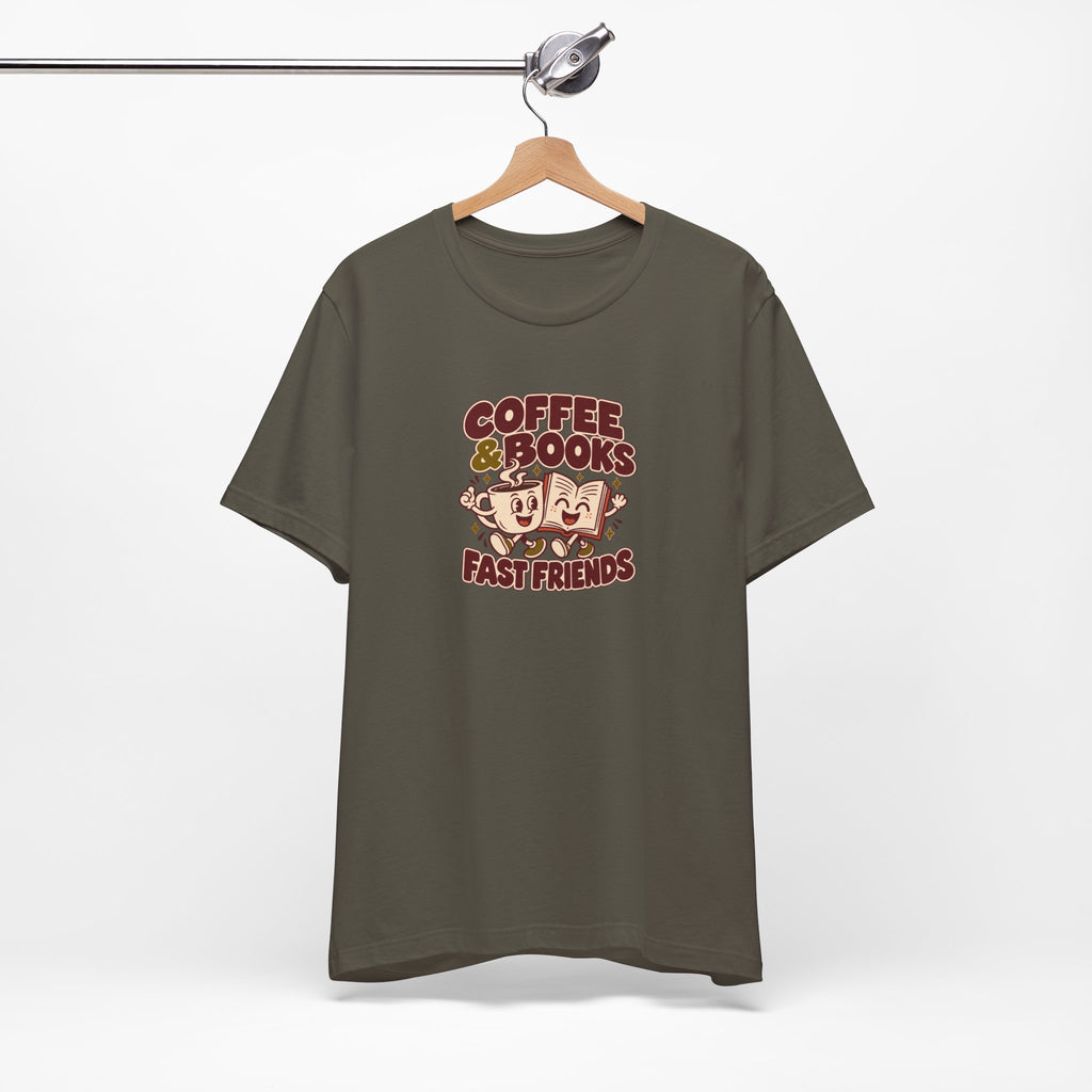 Coffee & Books Tee | Readers Illustration T Shirt