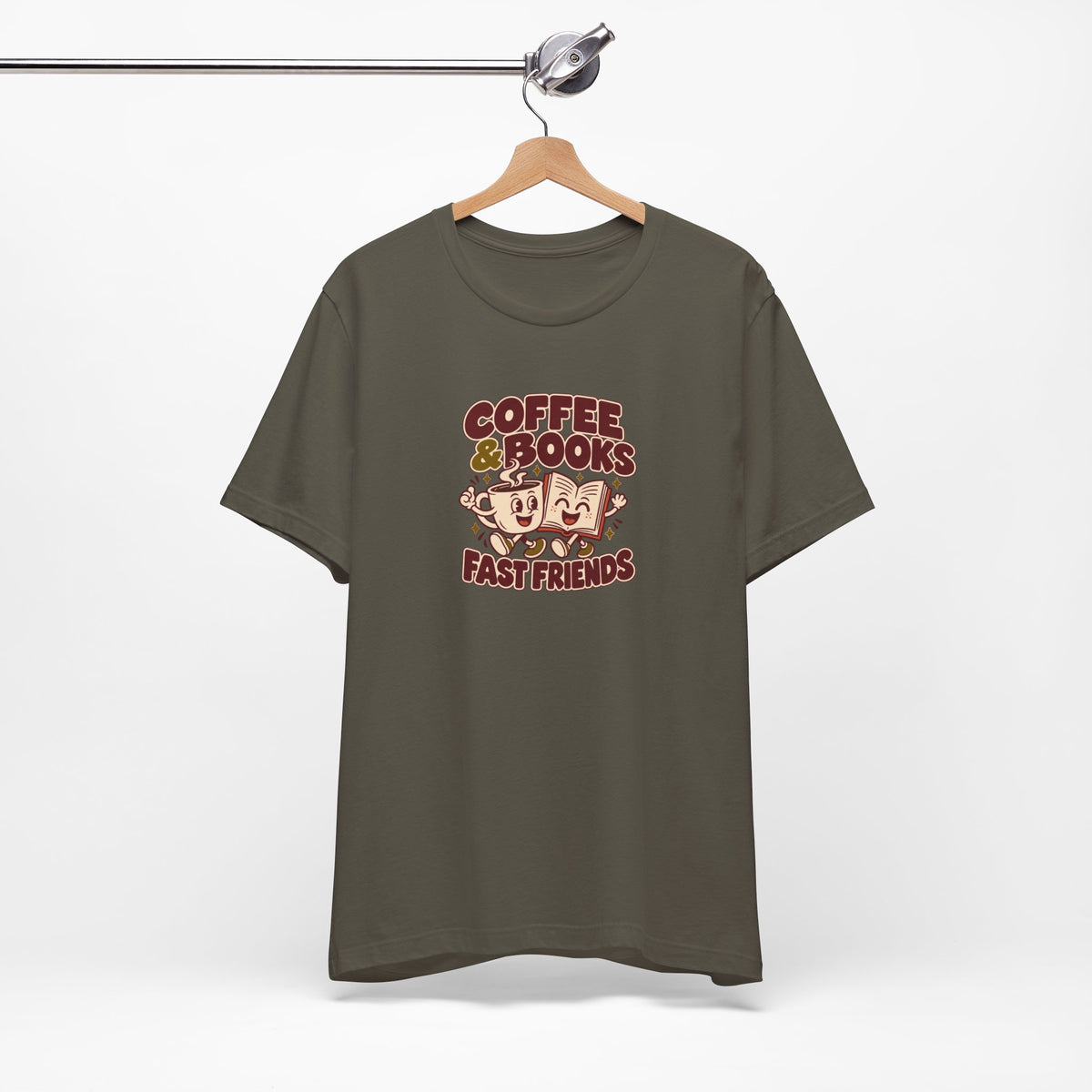 Coffee & Books Tee | Readers Illustration T Shirt