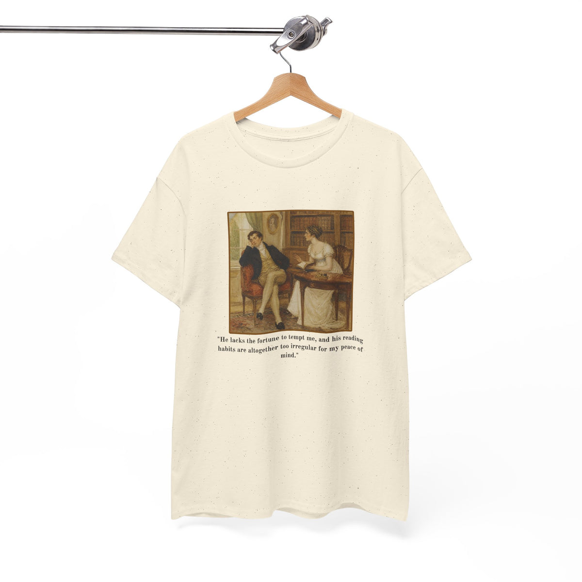 Vintage Regency Painting Tshirt with Witty Literary Quote