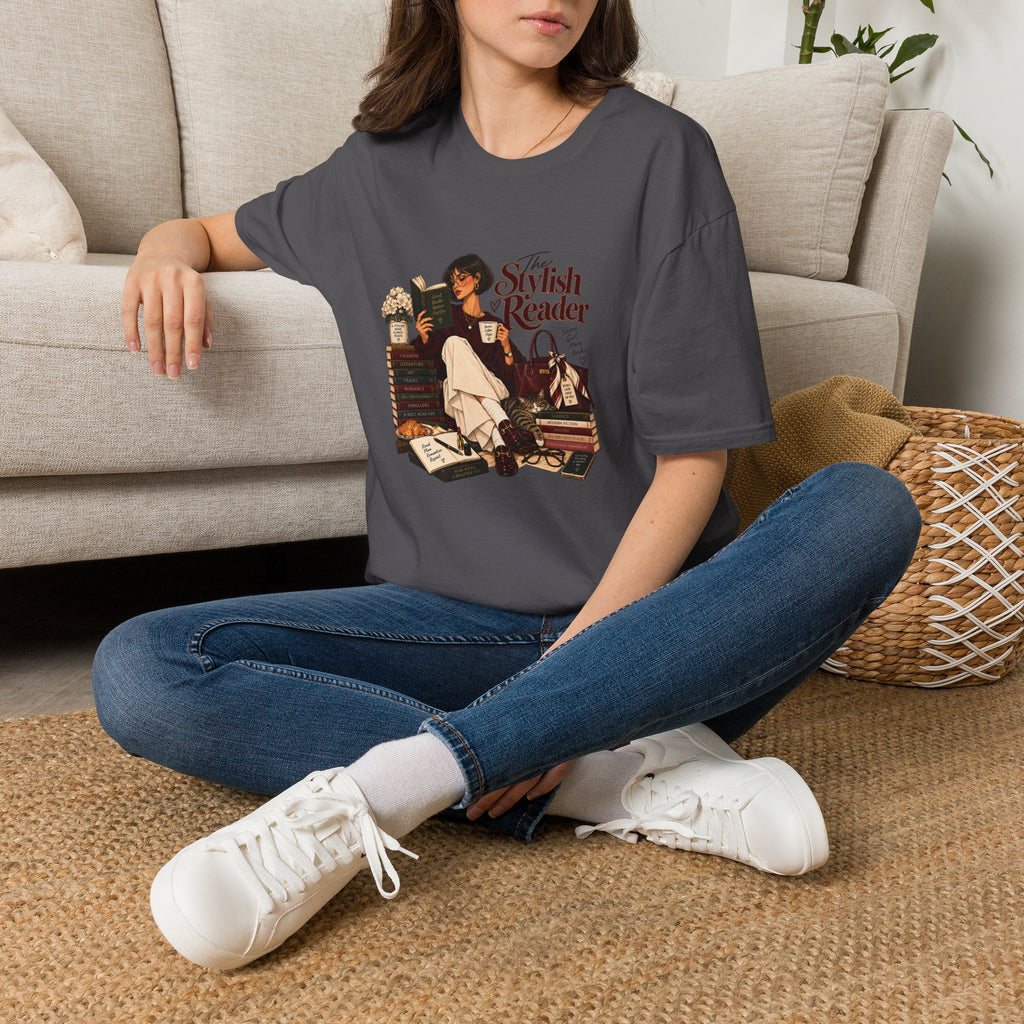 The Stylish Reader Tee | Book Lover Graphic Tshirt