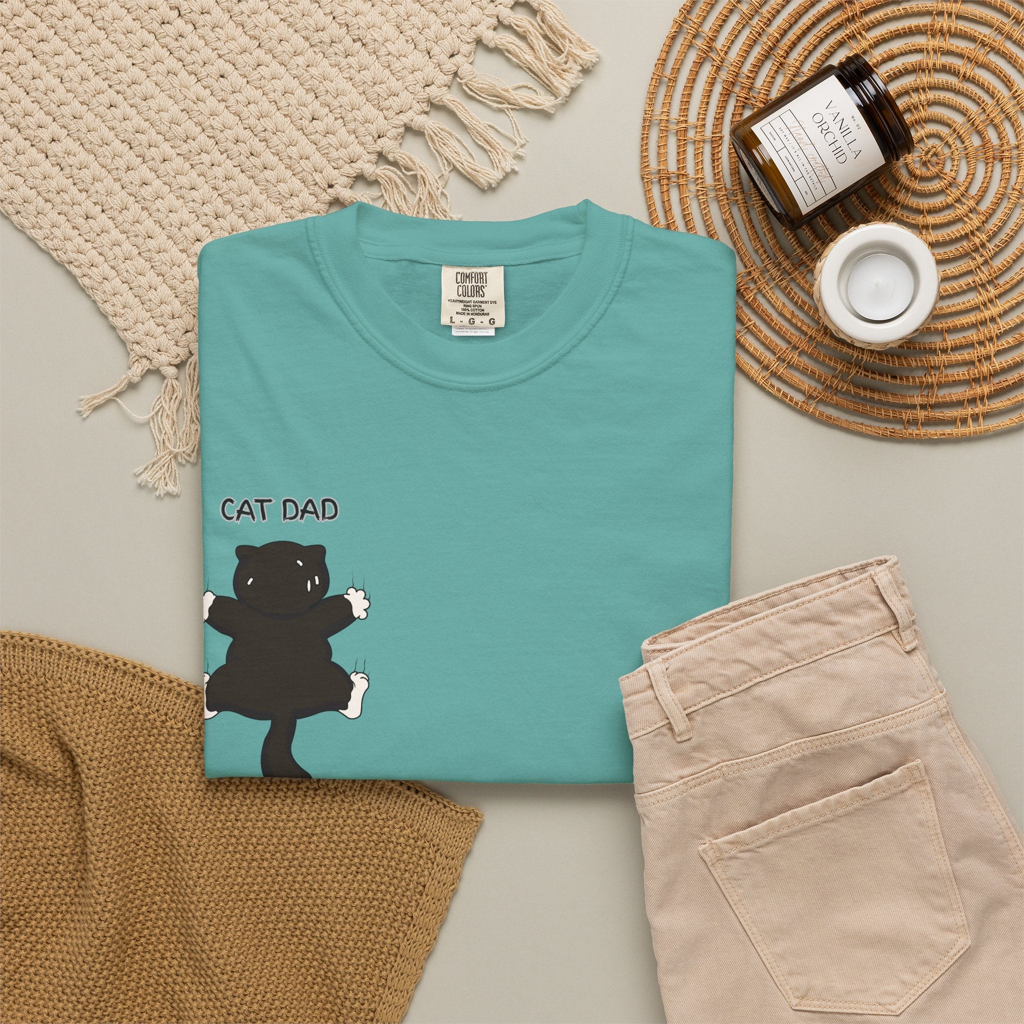Cat Dad T-Shirt | kitty chest graphic
