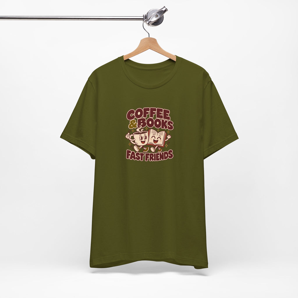 Coffee & Books Tee | Readers Illustration T Shirt