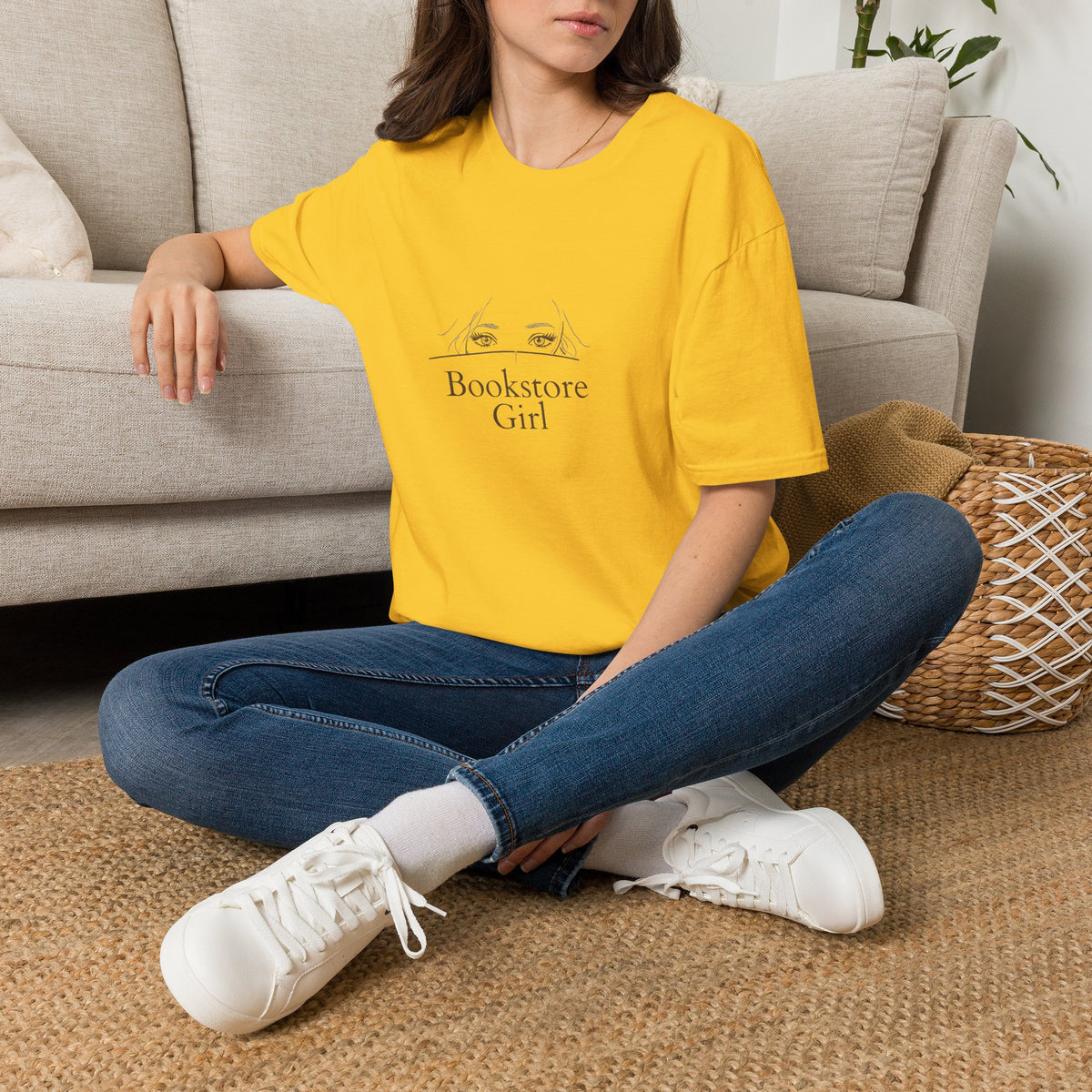 Bookstore Girl T-Shirt — Minimalist Reading Tee for Book Lovers