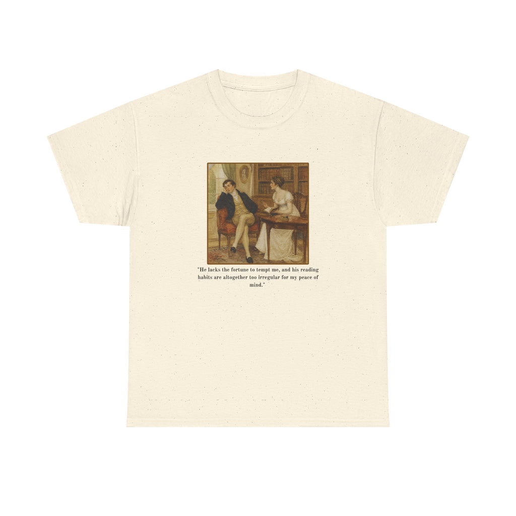 Vintage Regency Painting Tshirt with Witty Literary Quote