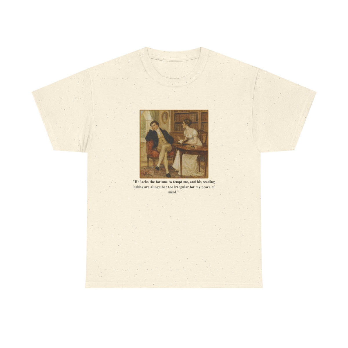 Vintage Regency Painting Tshirt with Witty Literary Quote