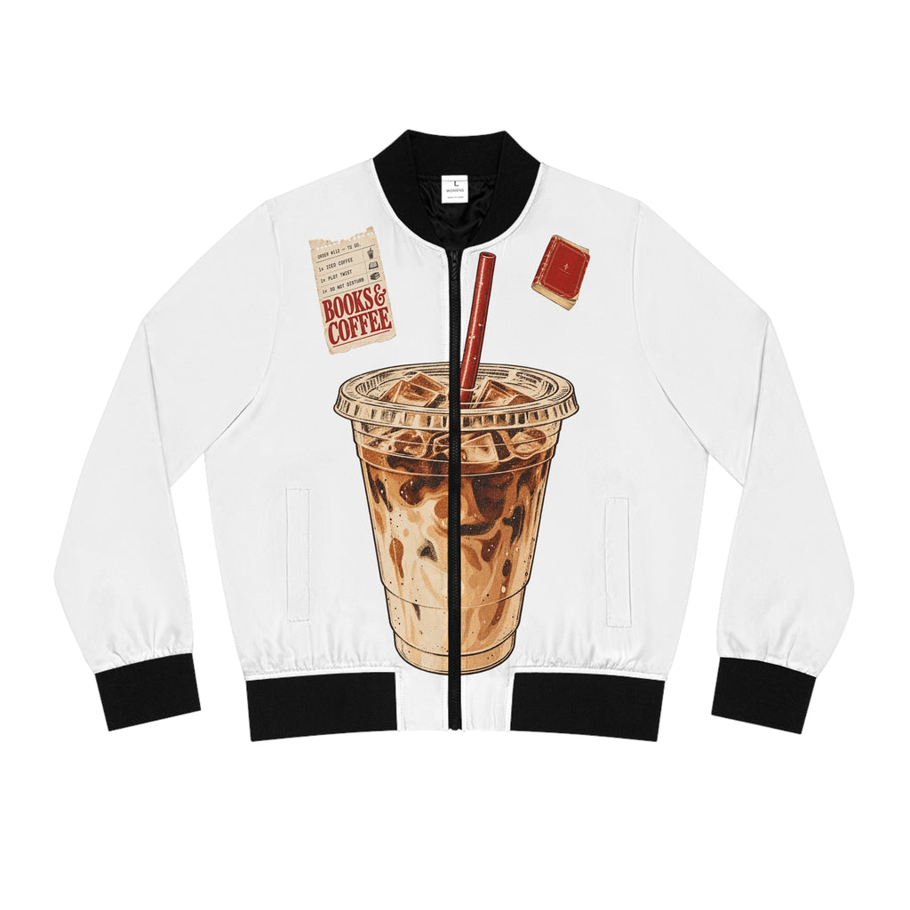 Books and Coffee Bomber Jacket