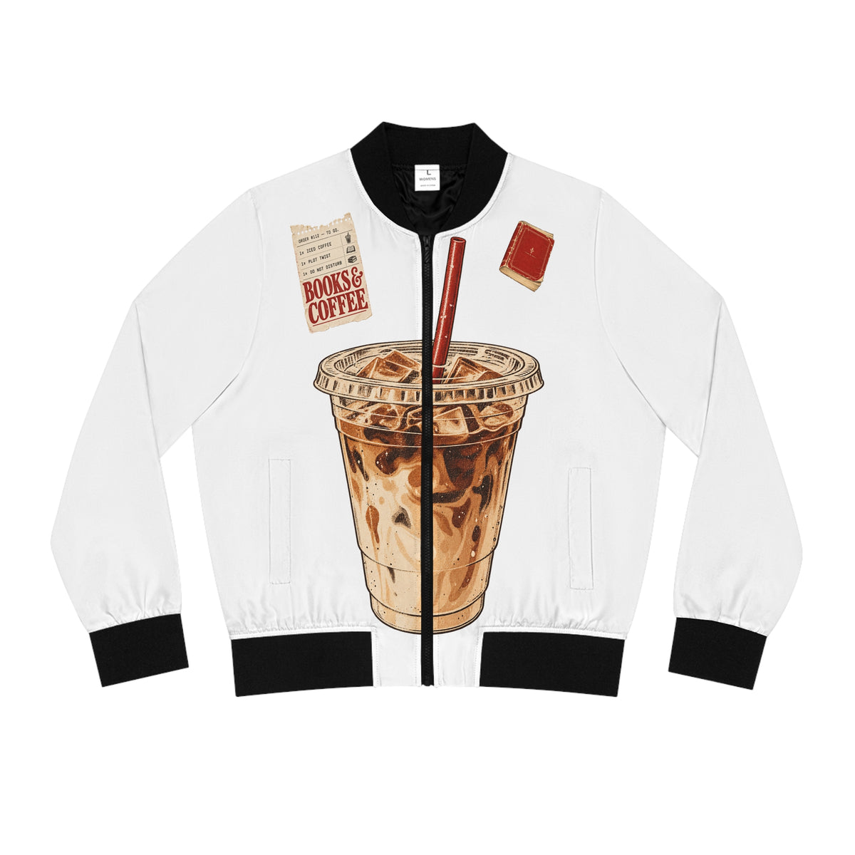Books and Coffee Bomber Jacket
