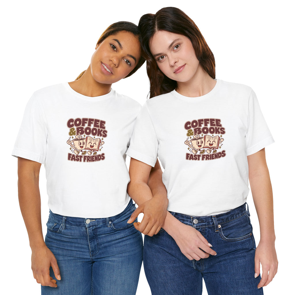 Coffee & Books Tee | Readers Illustration T Shirt