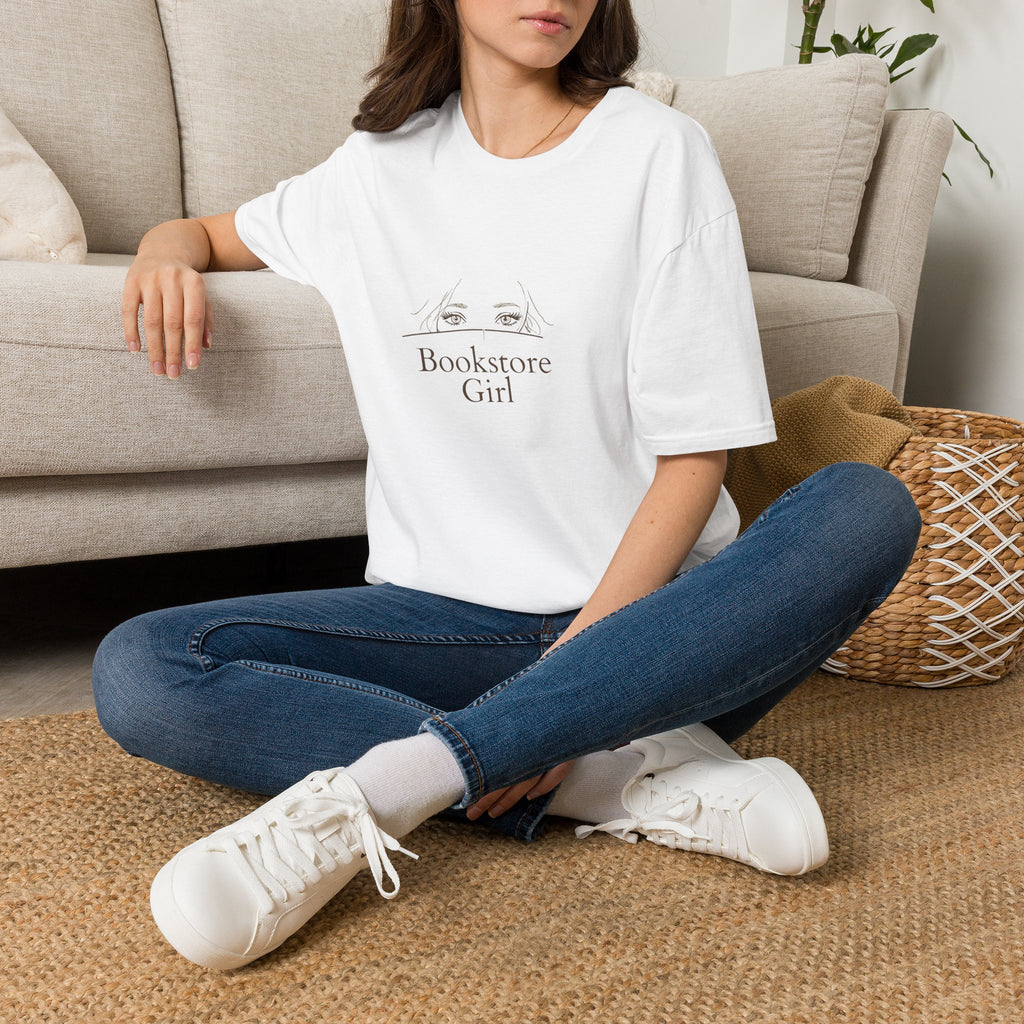 Bookstore Girl T-Shirt — Minimalist Reading Tee for Book Lovers