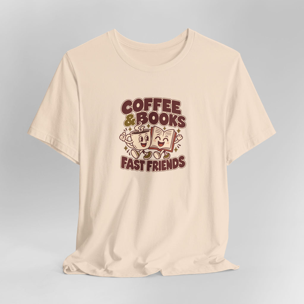 Coffee & Books Tee | Readers Illustration T Shirt