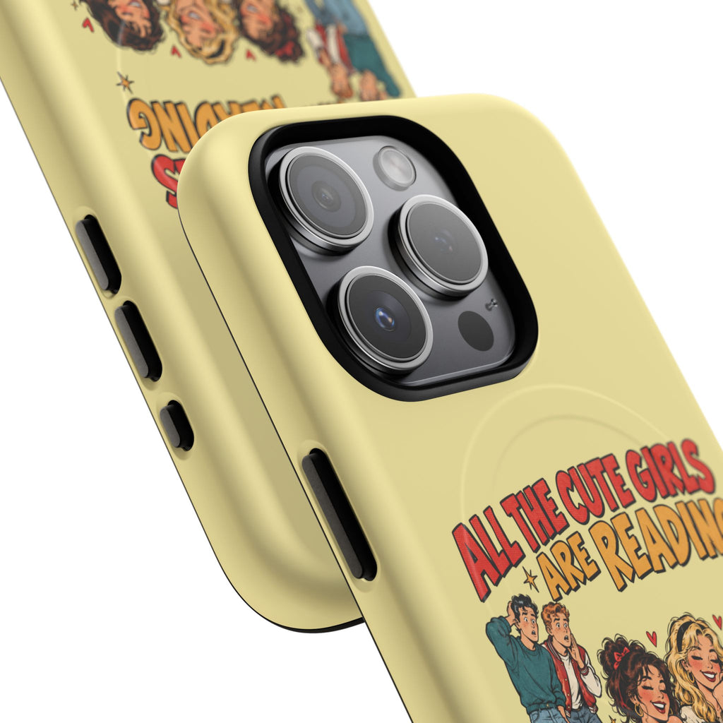 All The Cute Girls Are Reading | Retro Comic, Bookish Phone Case
