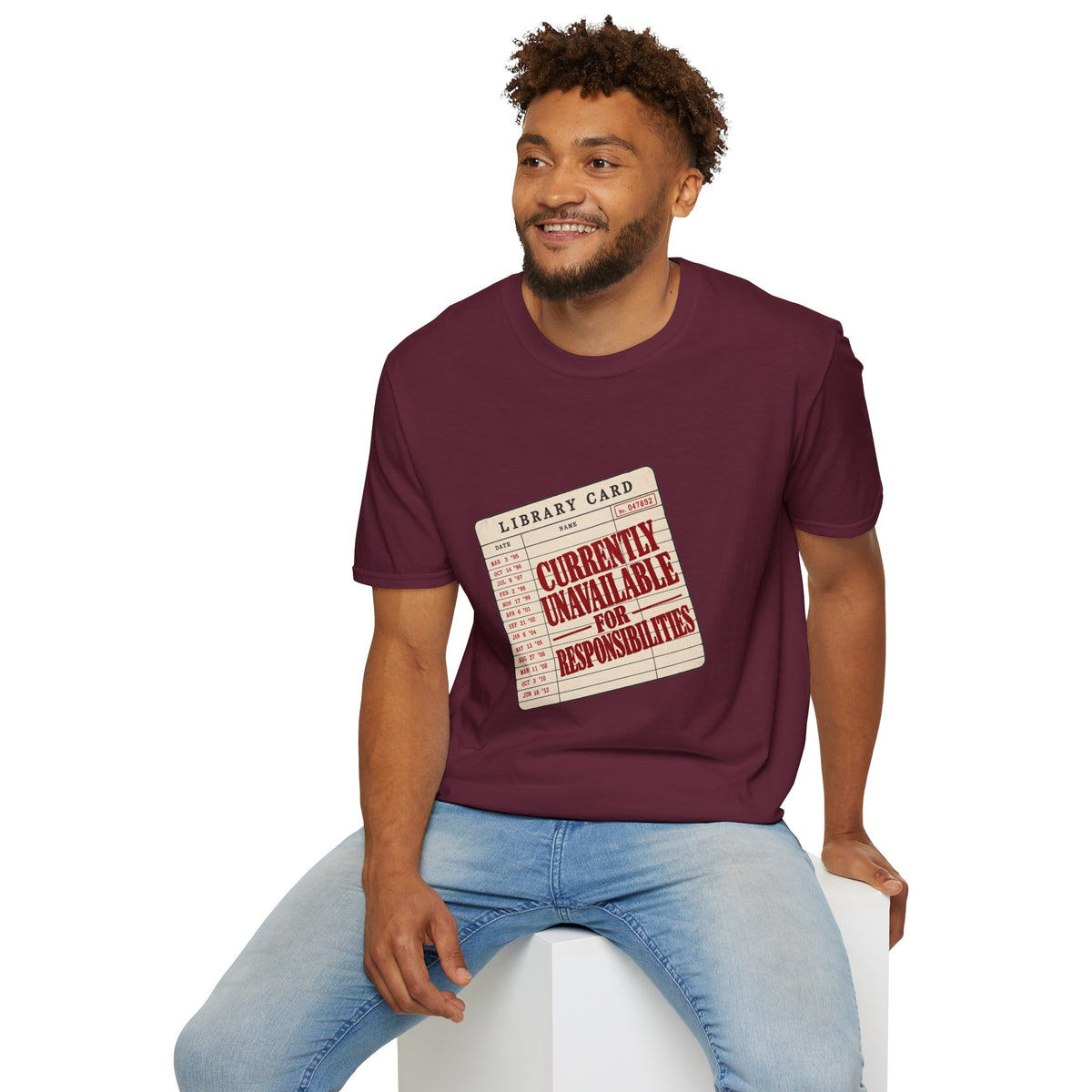 Library Card T-Shirt, Currently Unavailable For Responsibilities, Funny Reader Tee, Bookish Outfit