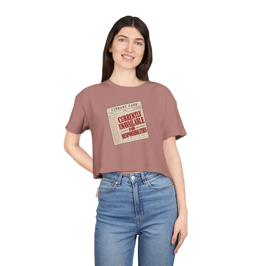 Stamped Library Card Tee | Crop