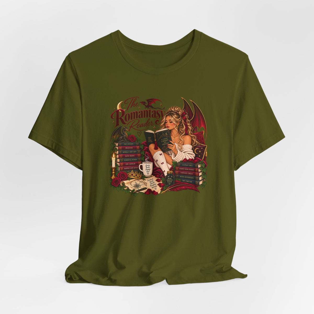 The Romantasy Reader Tee | Romance, Fantasy World Apparel