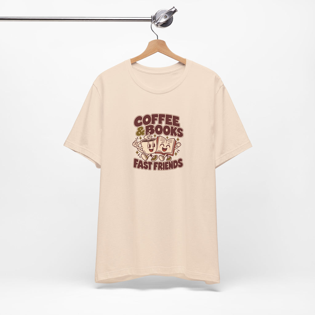 Coffee & Books Tee | Readers Illustration T Shirt