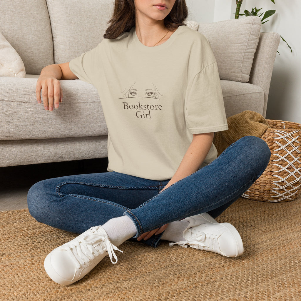 Bookstore Girl T-Shirt — Minimalist Reading Tee for Book Lovers