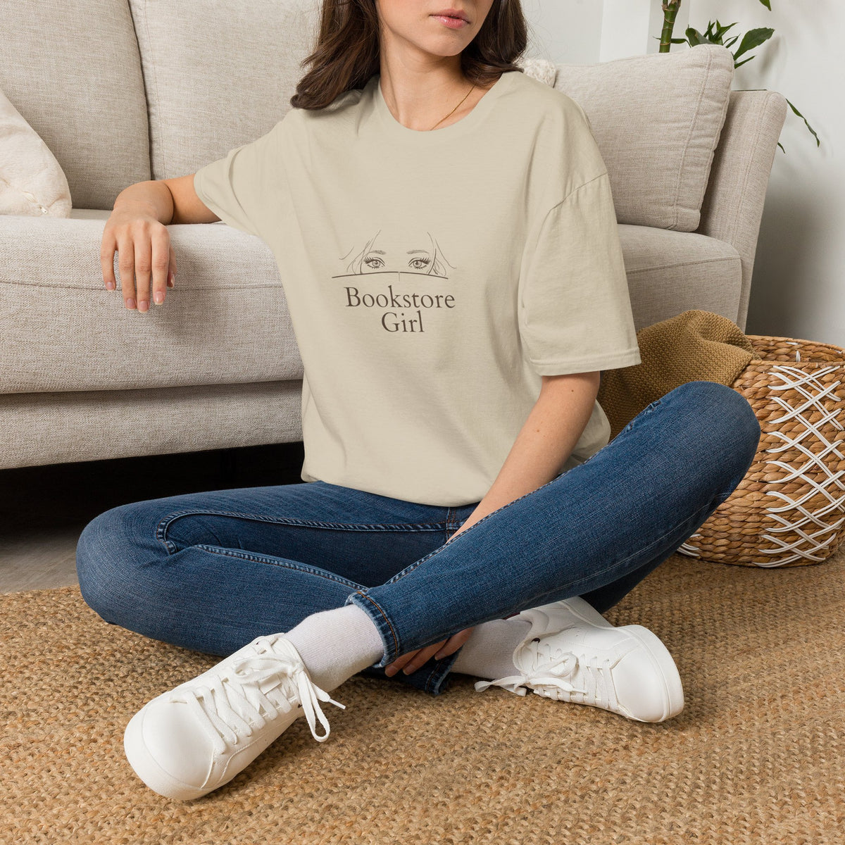Bookstore Girl T-Shirt — Minimalist Reading Tee for Book Lovers