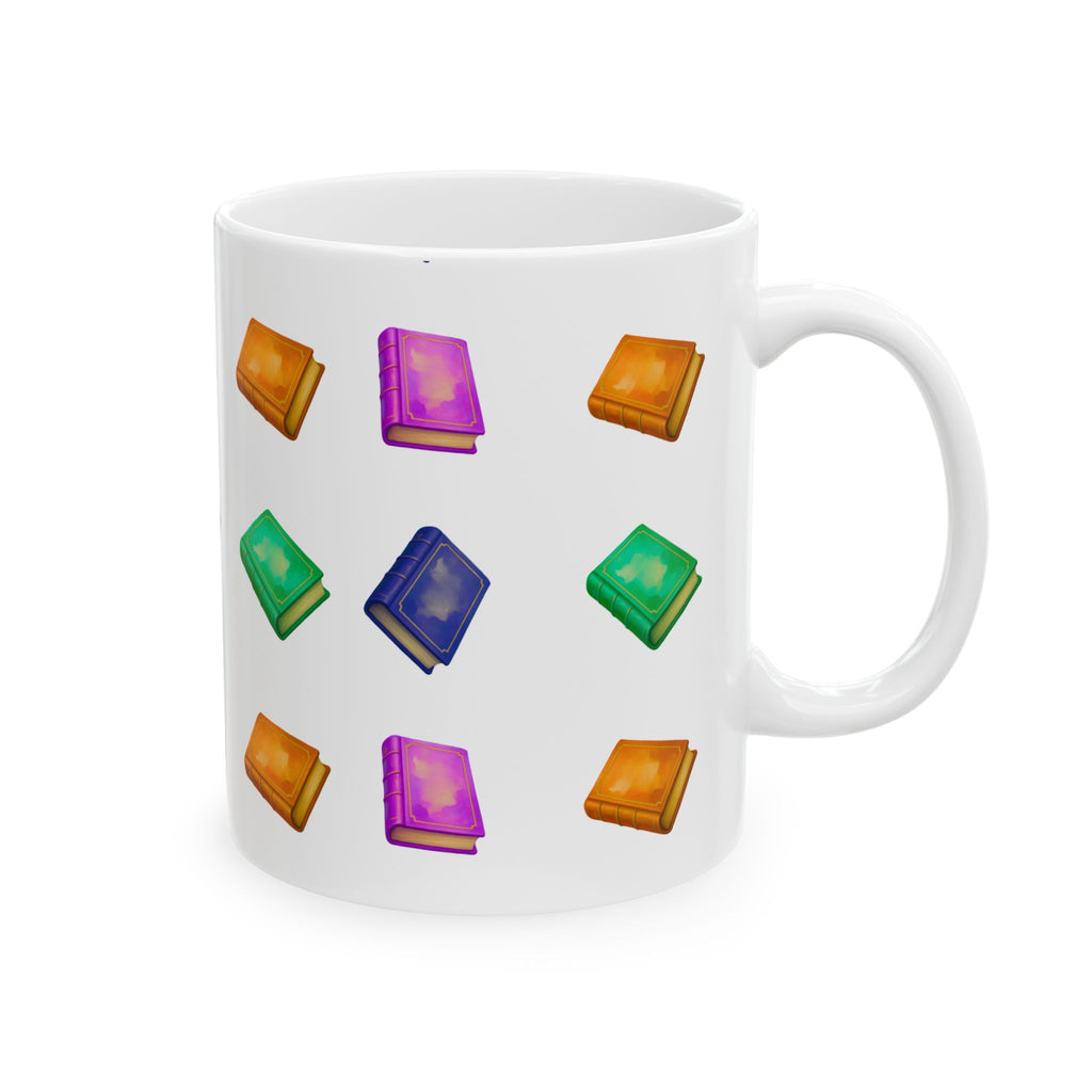 Colourful Book Pattern Mug | Books Ceramic Mug
