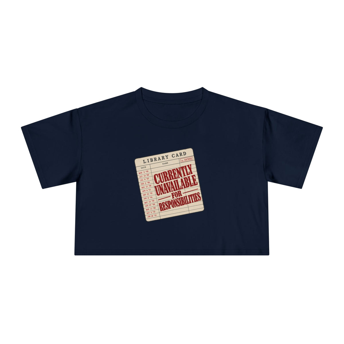 Stamped Library Card Tee | Crop