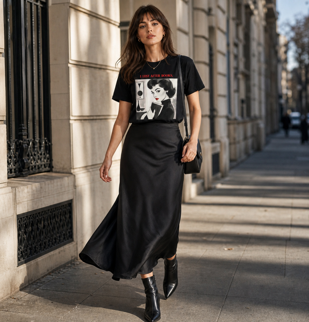Book Lover T-Shirt — “I Lust After Books” Retro Vintage Graphic Tee