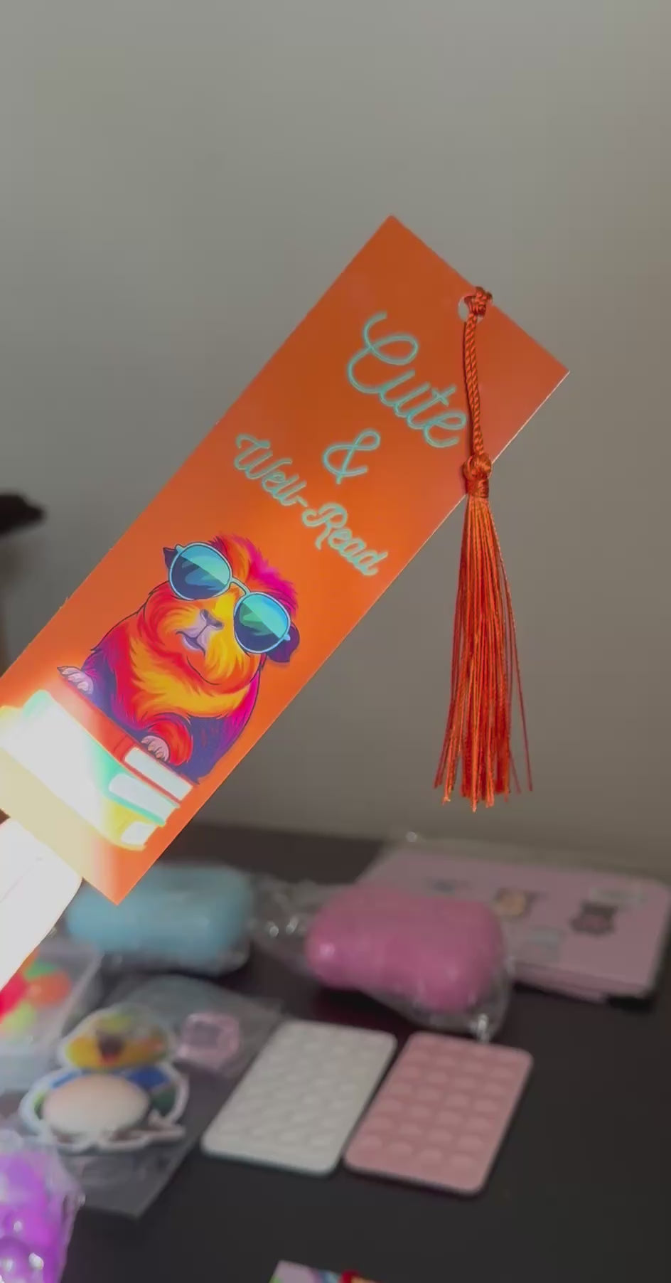 Cute & Well-Read | Quote Guinea Pig Bookmark